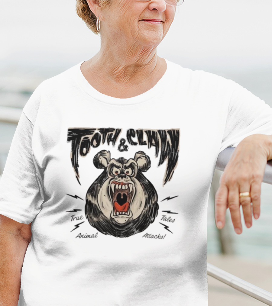 Tooth And Claw True Animal Tales Attacks Fierce Bear T-Shirt