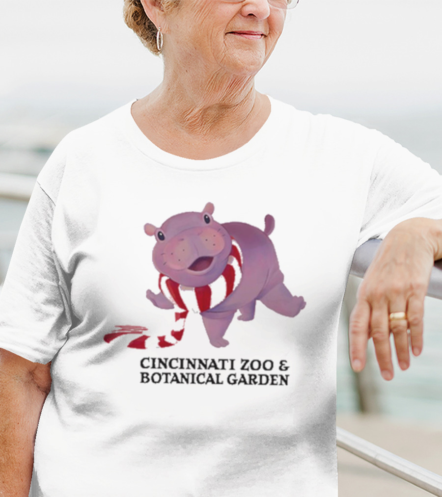 Cincinnati Zoo And Botanical Garden Holiday Scarf Fiona T-Shirt