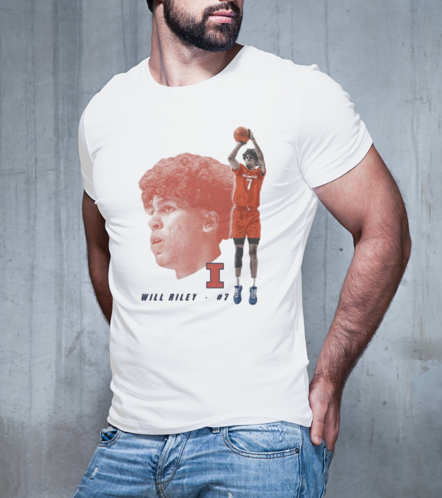 Will Riley #7 Illinois Fighting Illini Big Ten Iconic T-Shirt