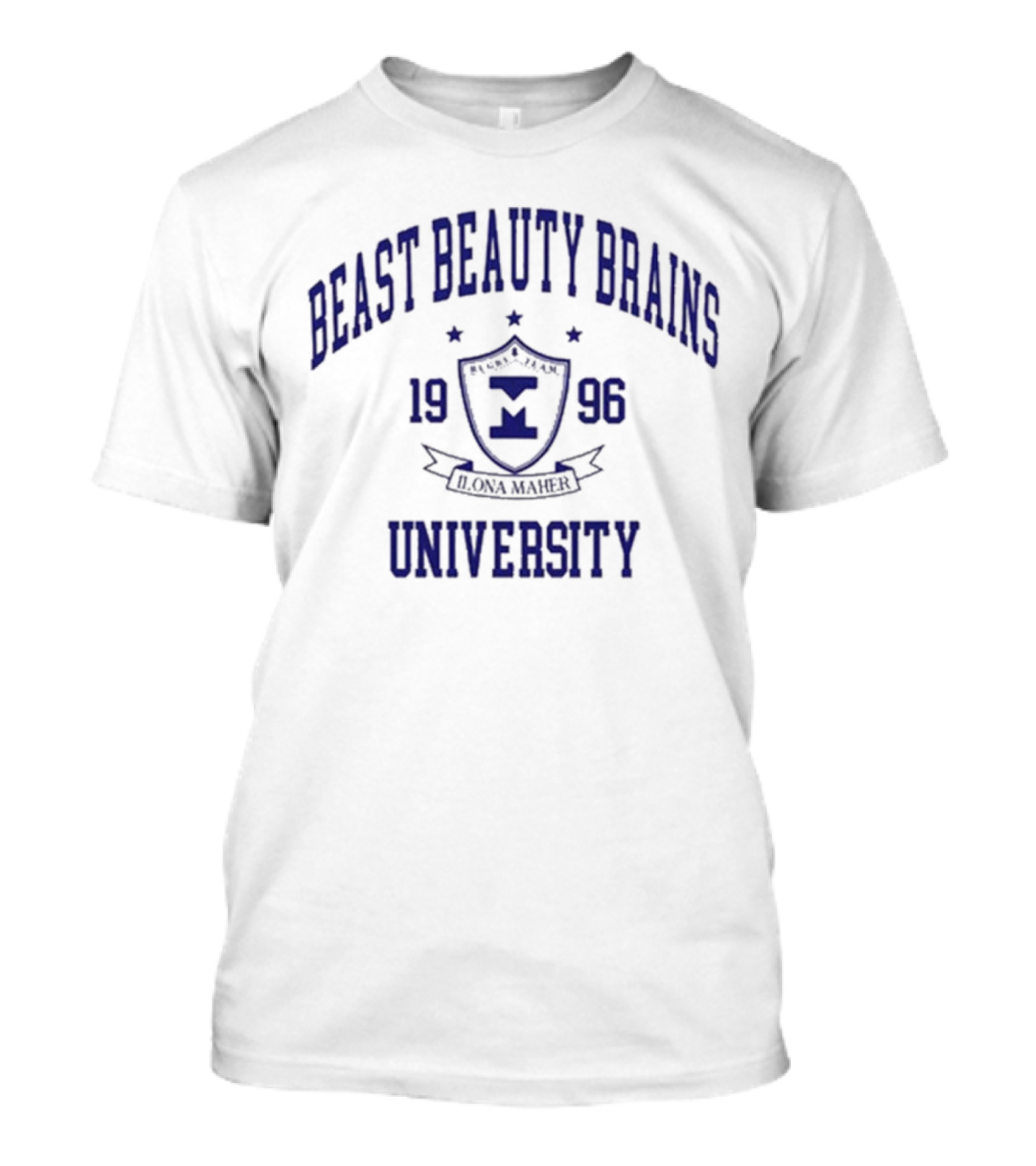 Beast Beauty Brains Ilona Maher 1996 University Crest T-Shirt