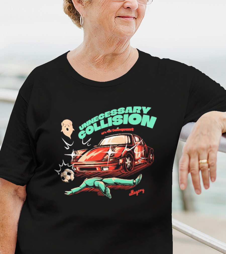 Unnecessary Collision Allegory 90’s Delinquent Soccer Crash T-Shirt