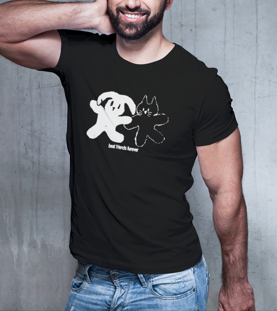 Angeltype Best Friends Furever Puppy And Kitten Duo T-Shirt