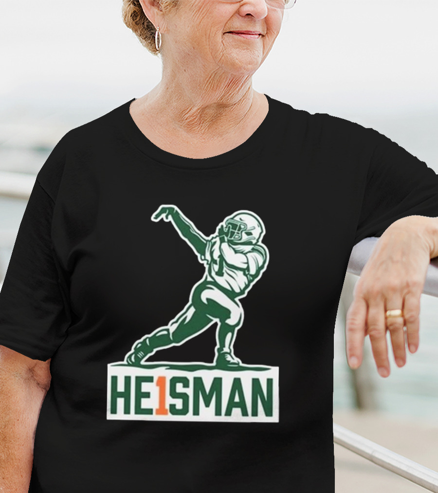 HE1SMAN Football Pose With Jersey Number One T-Shirt