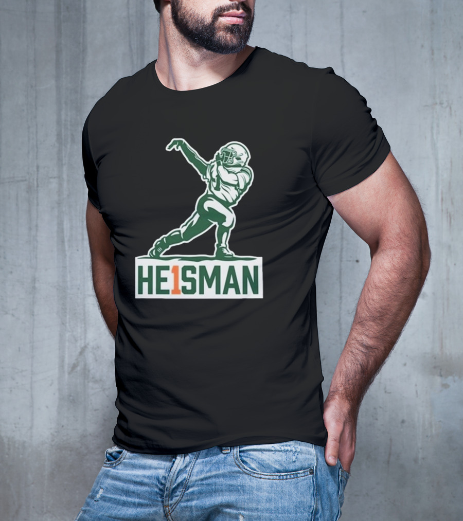 HE1SMAN Football Pose With Jersey Number One T-Shirt