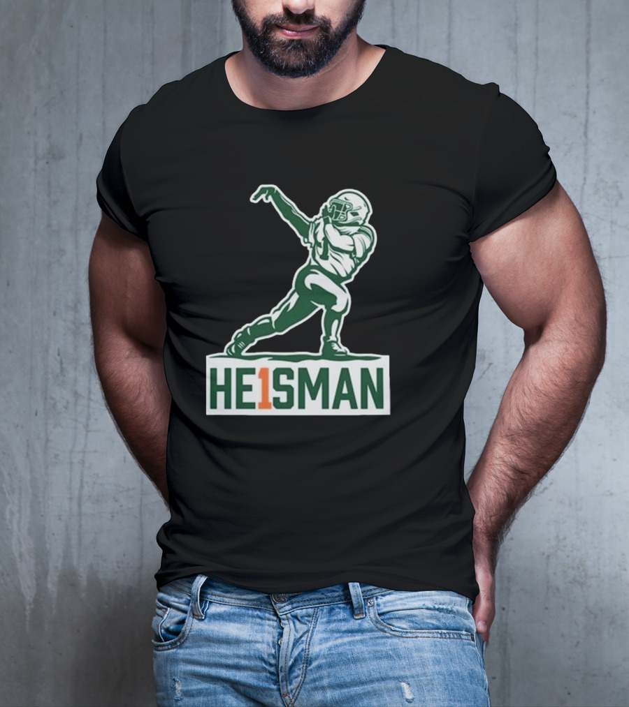 HE1SMAN Football Pose With Jersey Number One T-Shirt