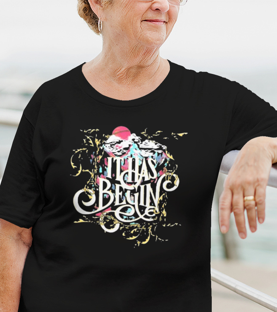 Critical Role It Has Begin Clouds Pink Sun T-Shirt