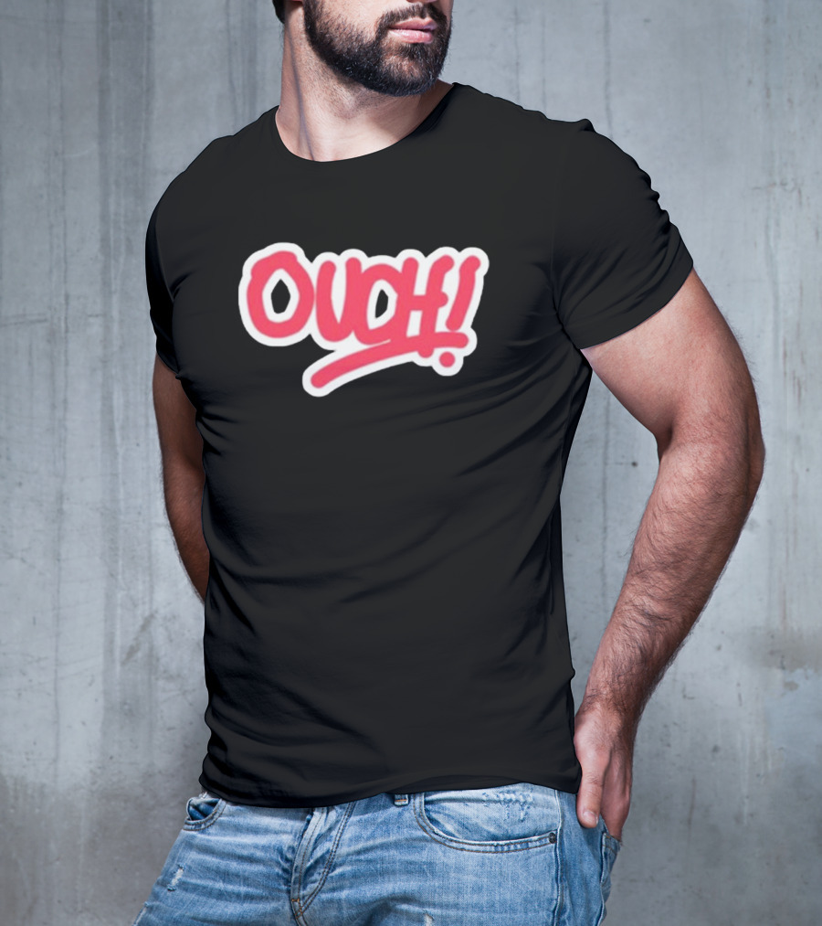 Matt Watson Ouch Red Text 90s T-Shirt
