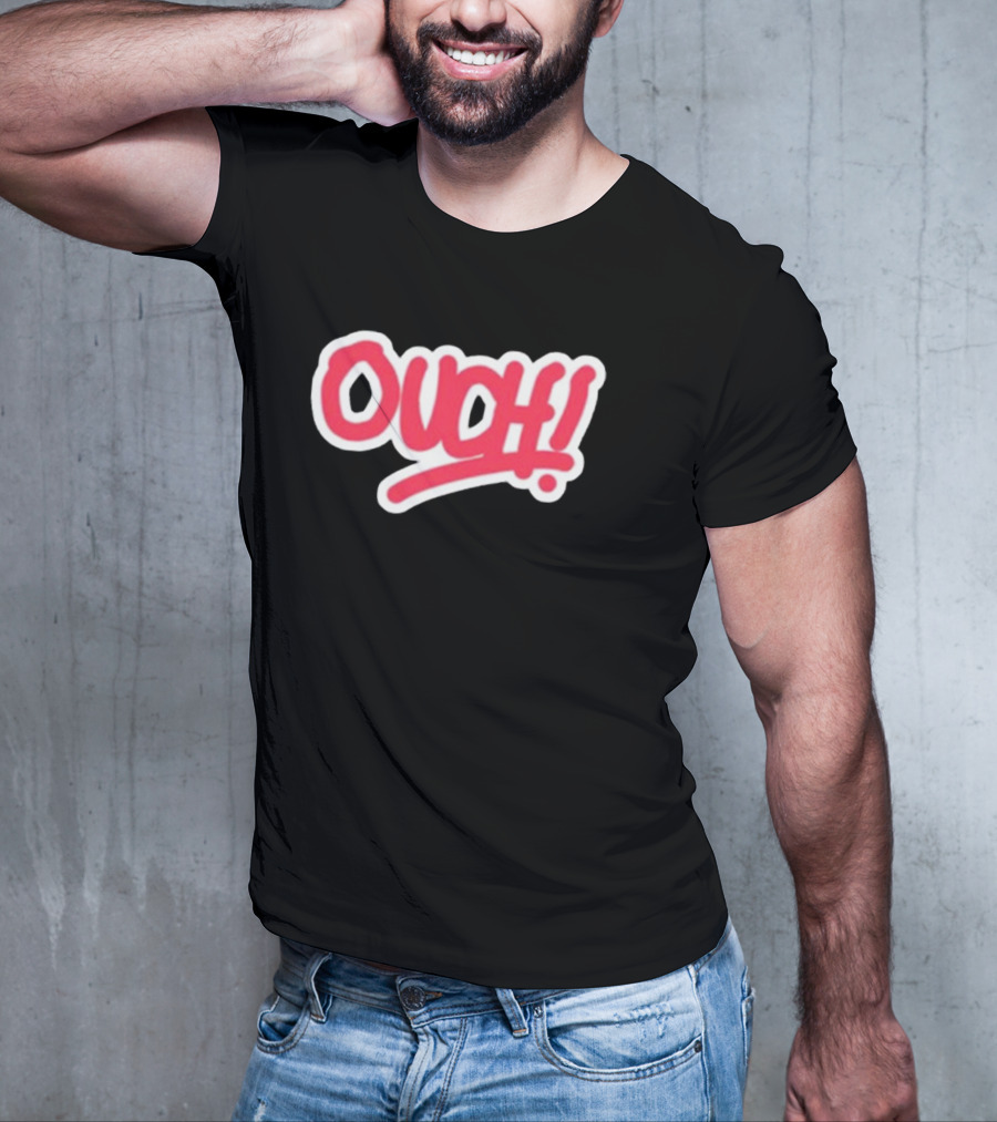 Matt Watson Ouch Red Text 90s T-Shirt