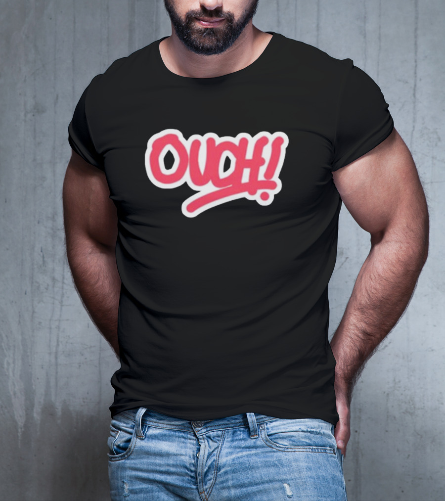 Matt Watson Ouch Red Text 90s T-Shirt