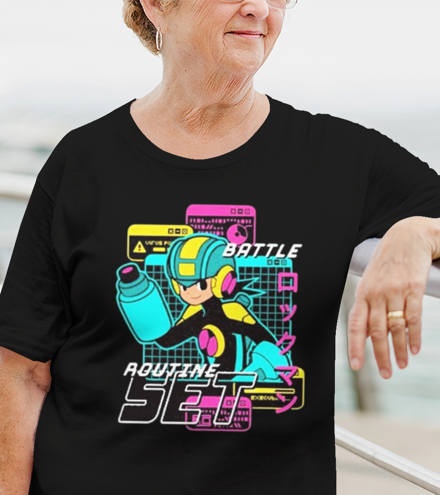 Mega Man EXE Battle Routine Set Virus EXE Control T-Shirt