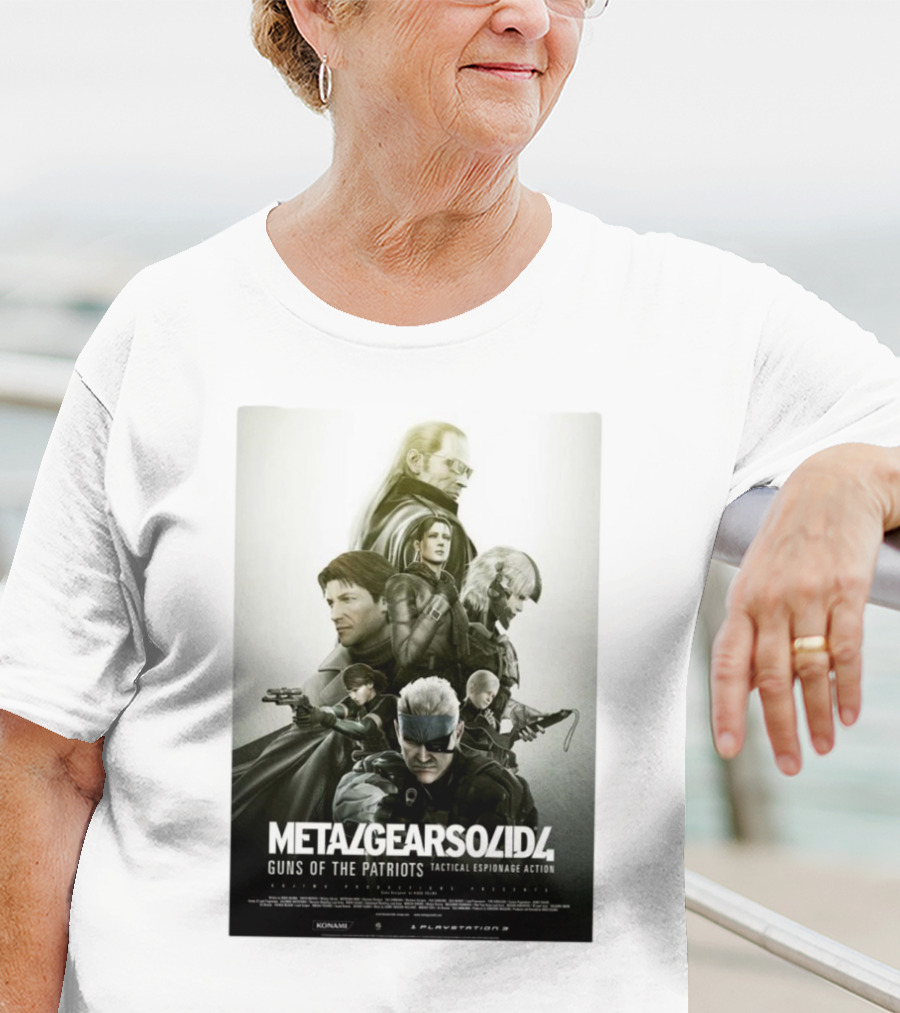 Metal Gear Solid 4 Guns Of The Patriots Tactical Espionage Action Konami PlayStation 3 T-Shirt