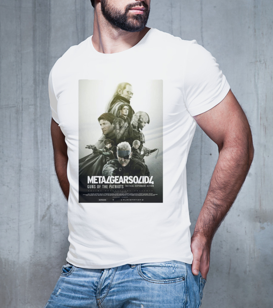 Metal Gear Solid 4 Guns Of The Patriots Tactical Espionage Action Konami PlayStation 3 T-Shirt