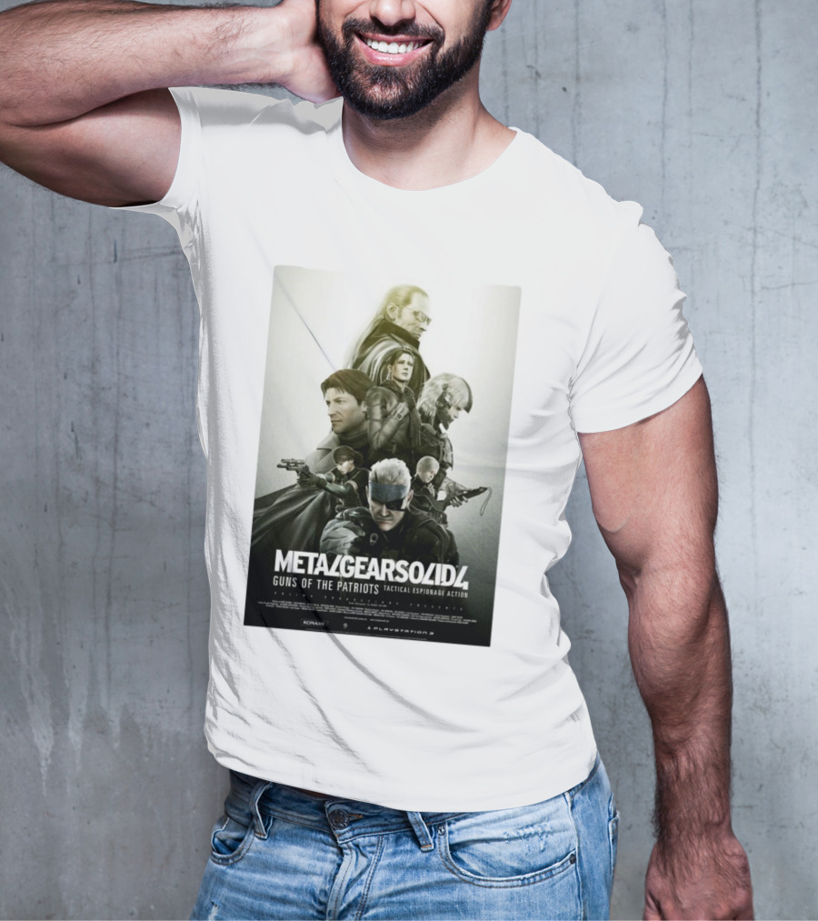 Metal Gear Solid 4 Guns Of The Patriots Tactical Espionage Action Konami PlayStation 3 T-Shirt