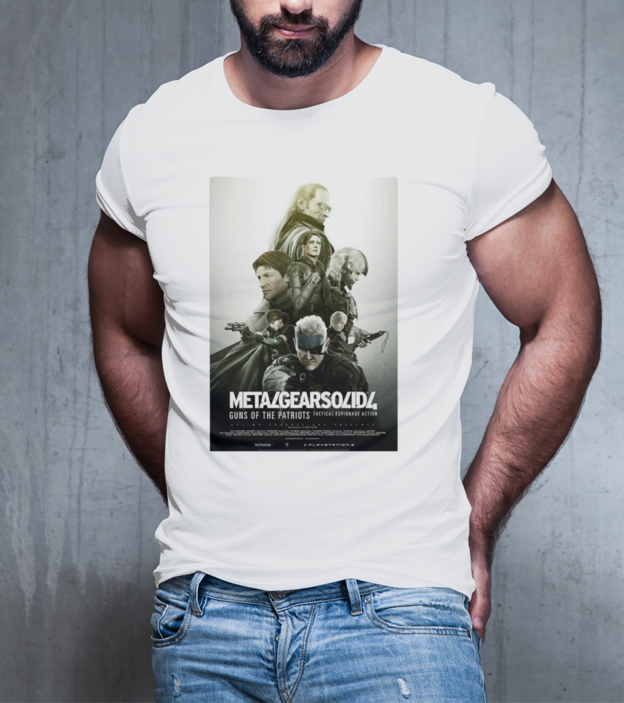 Metal Gear Solid 4 Guns Of The Patriots Tactical Espionage Action Konami PlayStation 3 T-Shirt