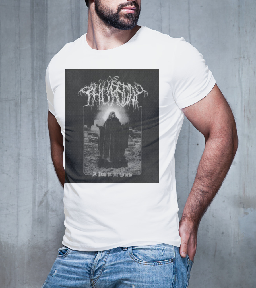 Thursday A Hole In The World Mysterious Cloaked Figure In Cemetery T-Shirt