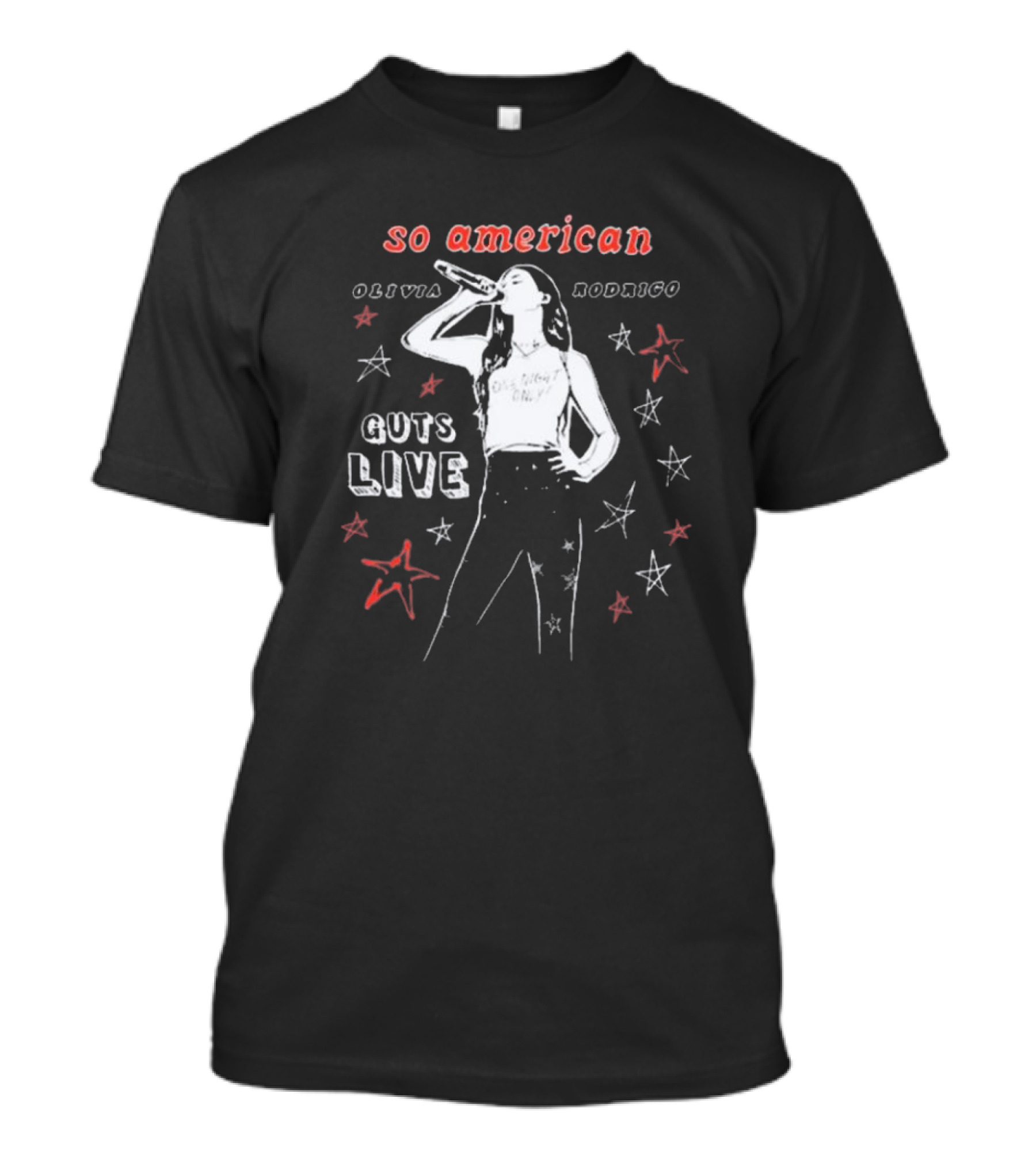 Olivia Rodrigo So American Guts Live Star Graphics T-Shirt