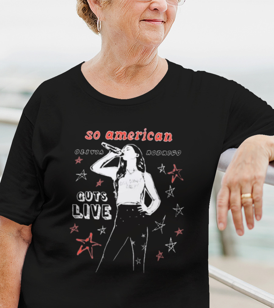 Olivia Rodrigo So American Guts Live Star Graphics T-Shirt
