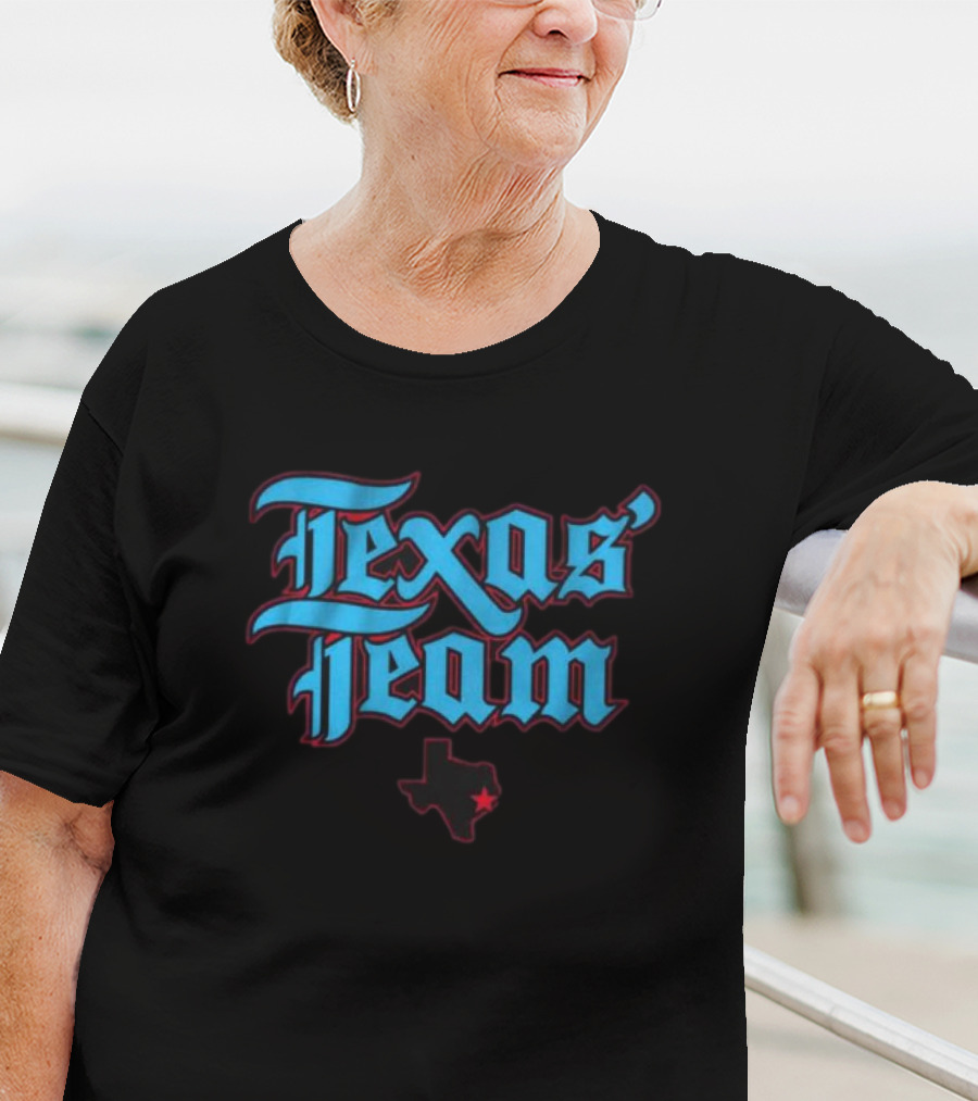 Texas’ Team With Lone Star Map T-Shirt