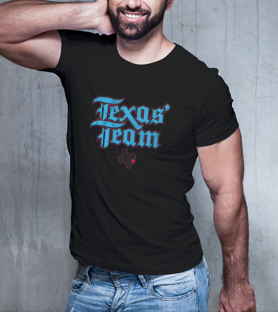 Texas’ Team With Lone Star Map T-Shirt