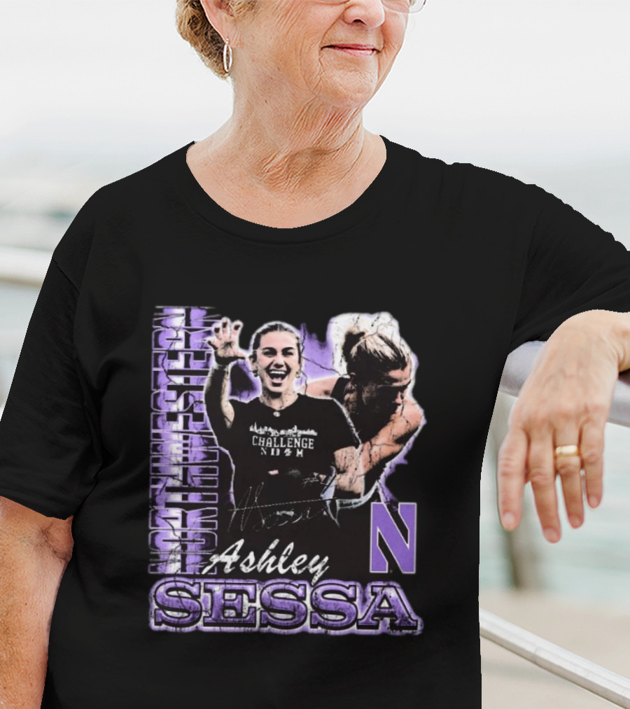 Ashley Sessa Northwestern Challenge 90s Retro Signature N T-Shirt
