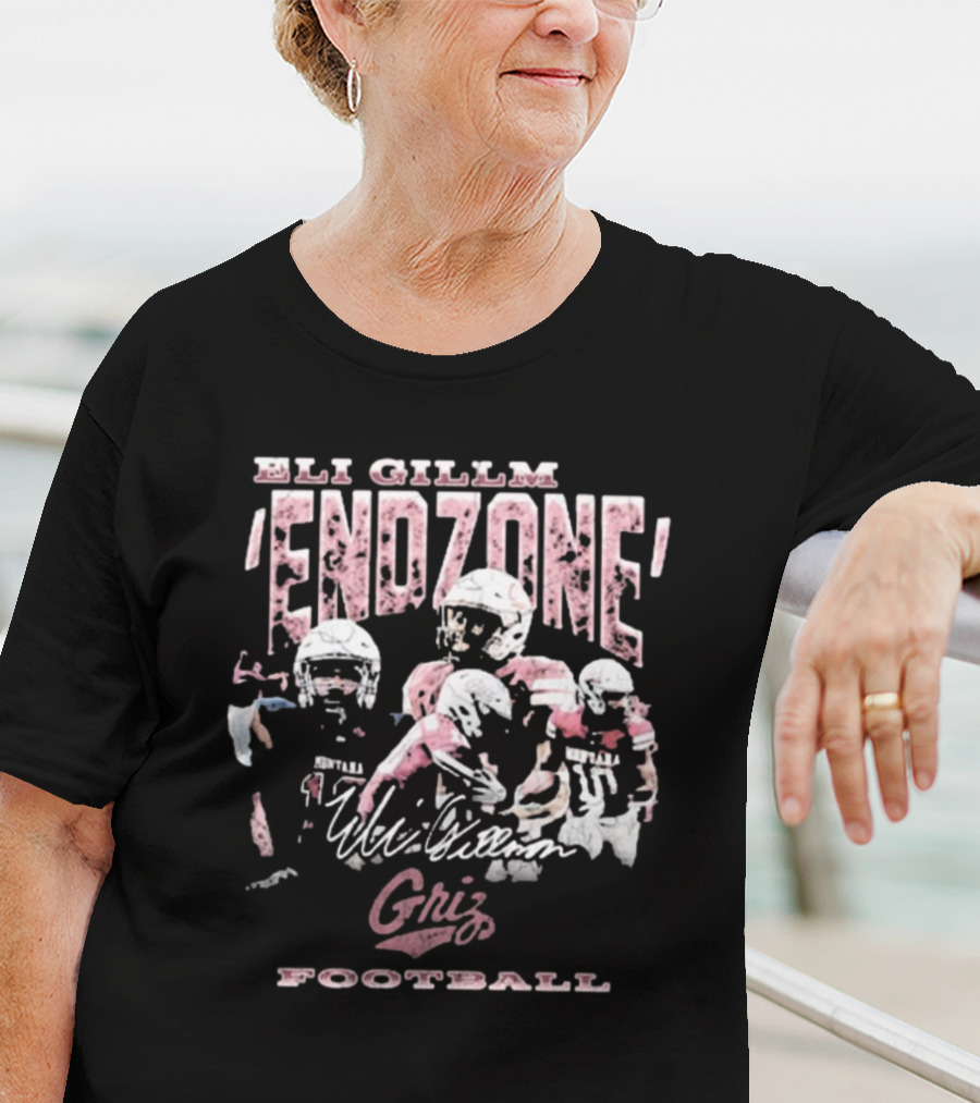 Eli Gillman Endzone Griz Football Montana 90s Signature T-Shirt