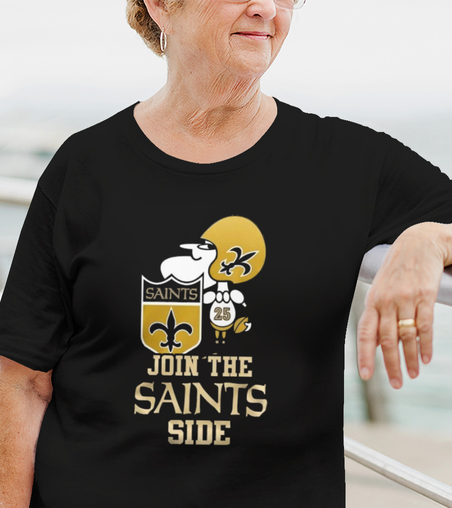 New Orleans Saints Snoopy 25 Join The Saints Side T-Shirt