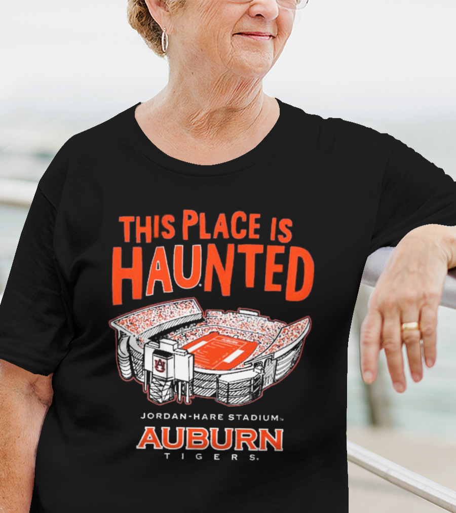 Auburn Tigers This Place Is Haunted Jordan-Hare Stadium Football T-Shirt