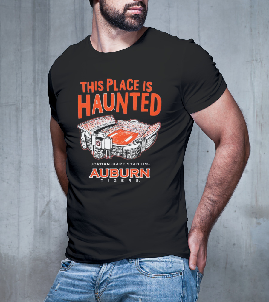 Auburn Tigers This Place Is Haunted Jordan-Hare Stadium Football T-Shirt
