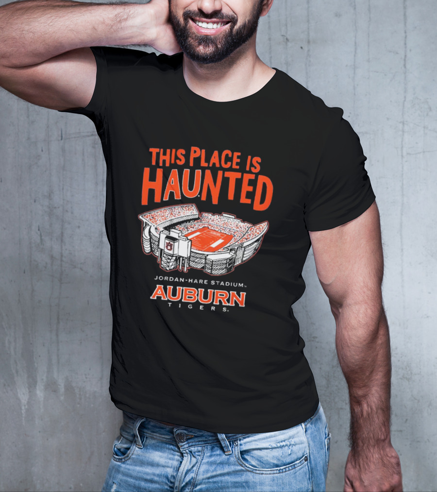 Auburn Tigers This Place Is Haunted Jordan-Hare Stadium Football T-Shirt
