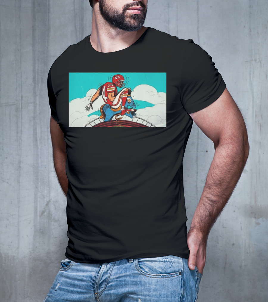 Kansas City Chiefs Vs. Denver Broncos Game-Day Matchup Sky Battle T-Shirt