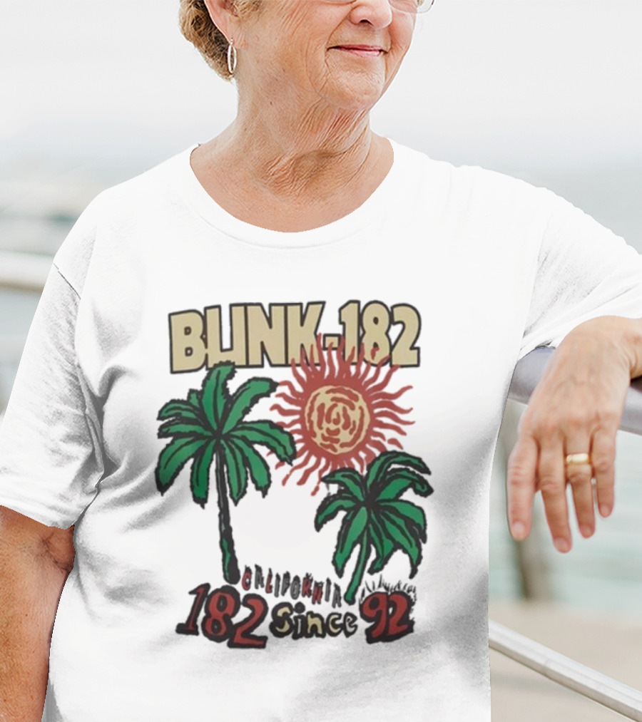 Blink-182 California 182 Since 92 Sun Palm Trees T-Shirt