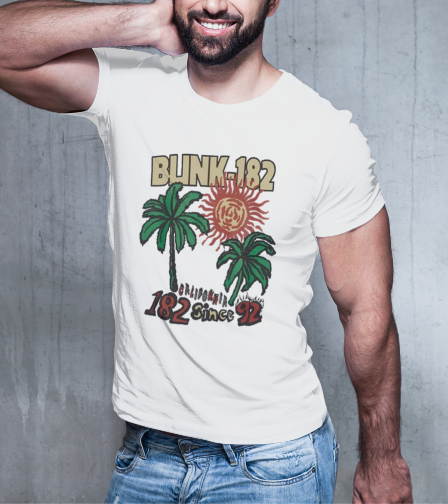 Blink-182 California 182 Since 92 Sun Palm Trees T-Shirt