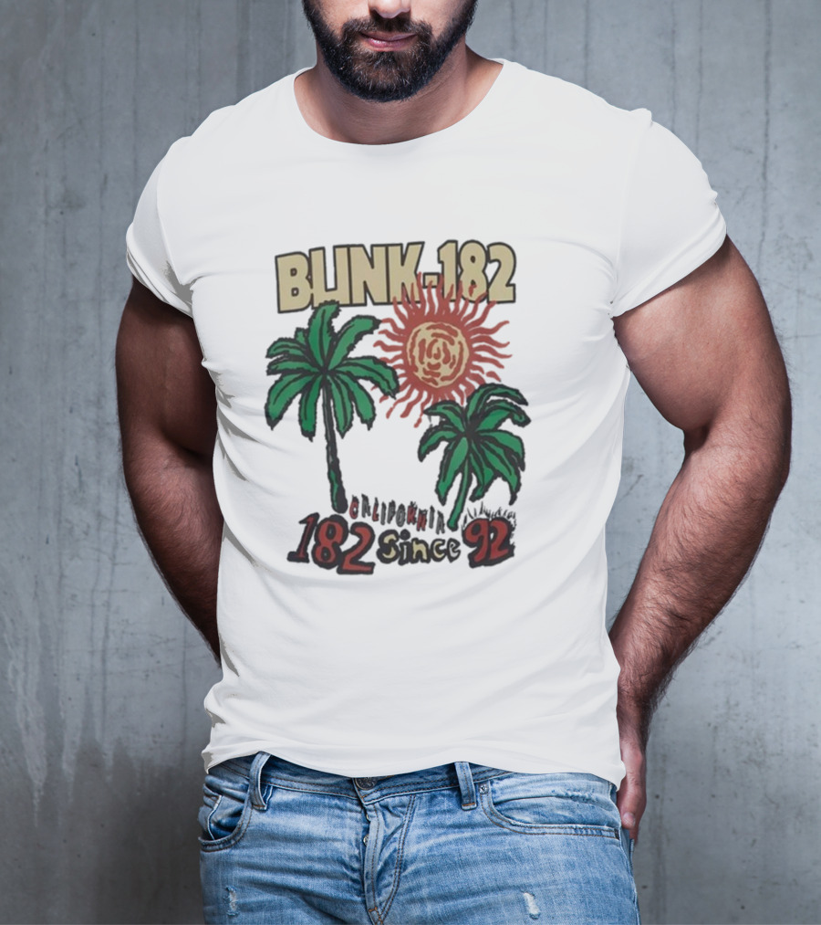 Blink-182 California 182 Since 92 Sun Palm Trees T-Shirt