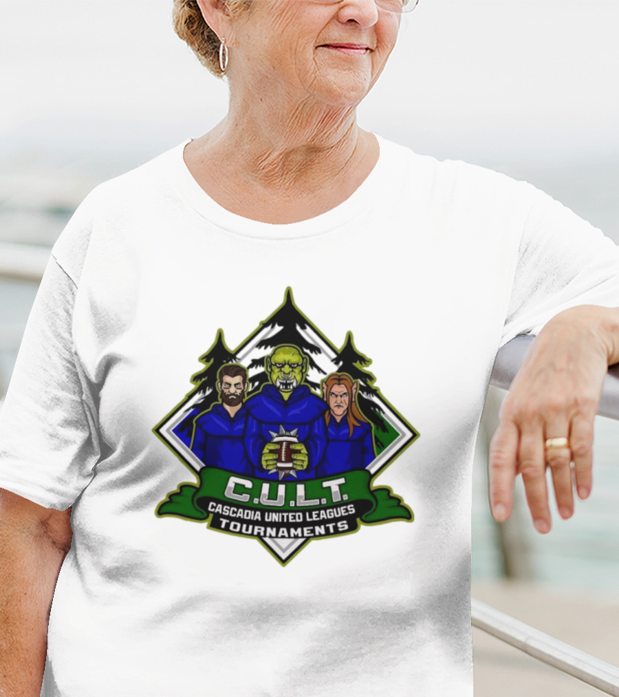 CULT Cascadia United Leagues Tournaments Blood Bowl Green Orc Iconic T-Shirt