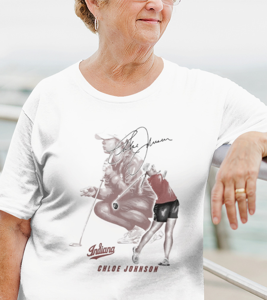 Chloe Johnson Indiana Golf Signature With Dynamic Player T-Shirt