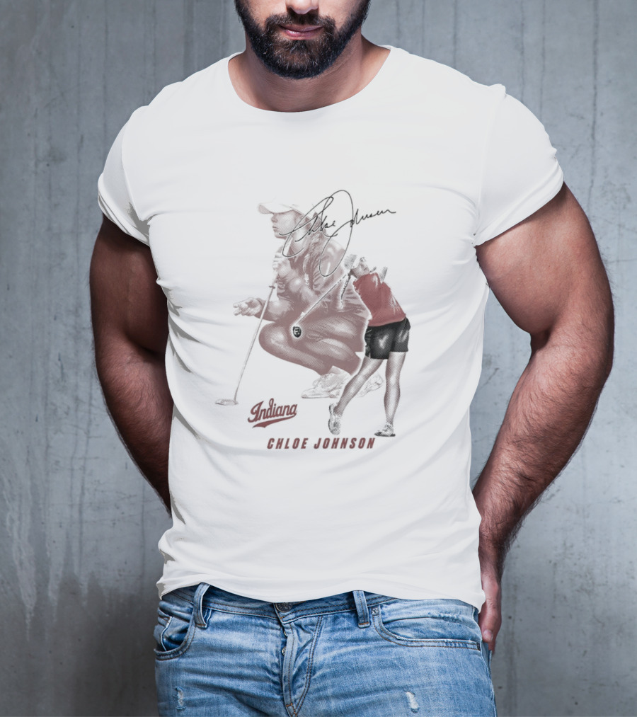 Chloe Johnson Indiana Golf Signature With Dynamic Player T-Shirt