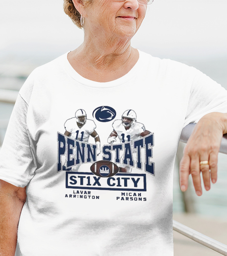 Penn State Nittany Lions ST1X City Lavar Arrington Micah Parsons T-Shirt