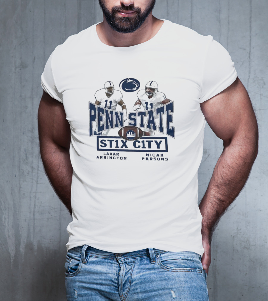 Penn State Nittany Lions ST1X City Lavar Arrington Micah Parsons T-Shirt