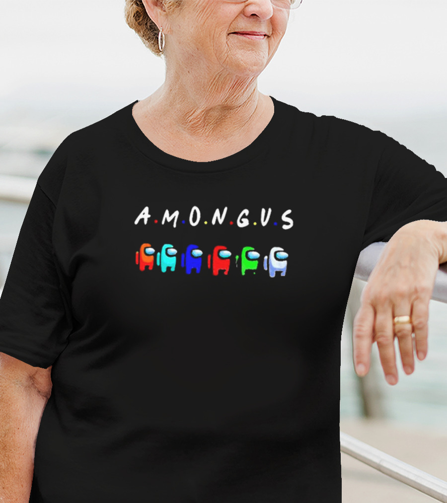 Among Us Friends Parody Of TV Show Lettering With Colorful Crewmates T-Shirt