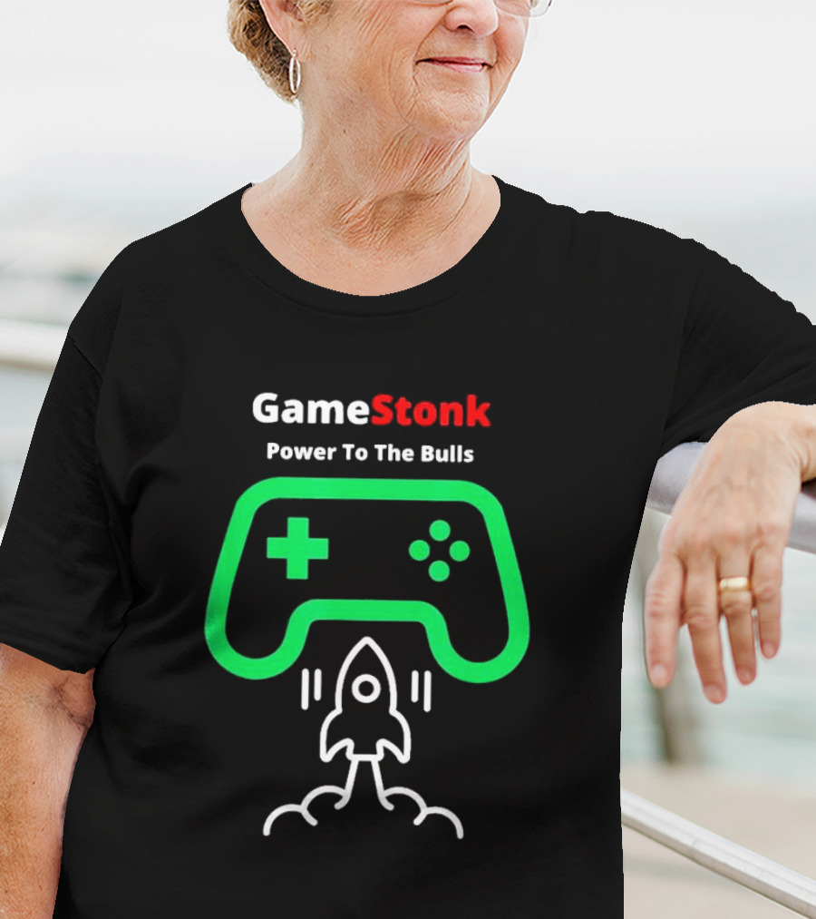 GameStonk Power To The Bulls Hedge Fund Destroyer Wall Street Bets Rocket Controller Classic T-Shirt