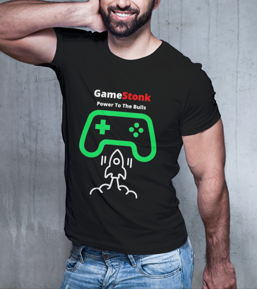 GameStonk Power To The Bulls Hedge Fund Destroyer Wall Street Bets Rocket Controller Classic T-Shirt