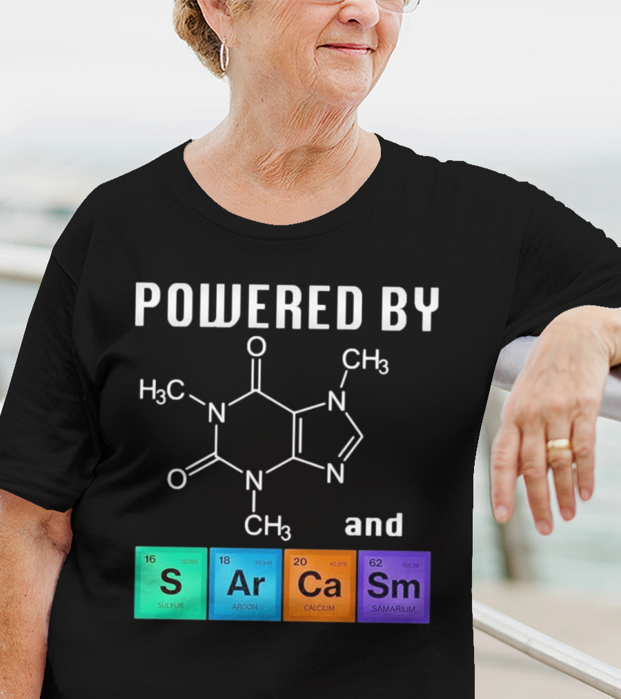 Powered By Caffeine And Sarcasm Elements T-Shirt