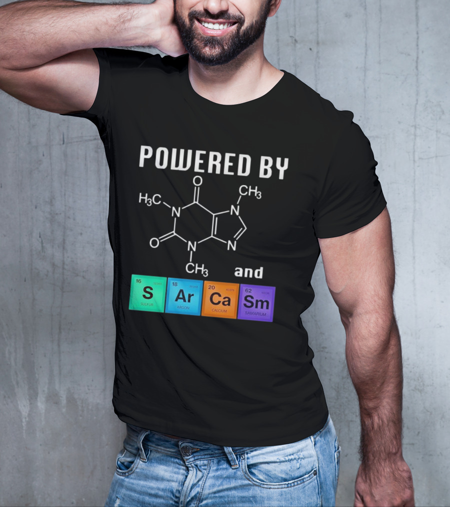 Powered By Caffeine And Sarcasm Elements T-Shirt