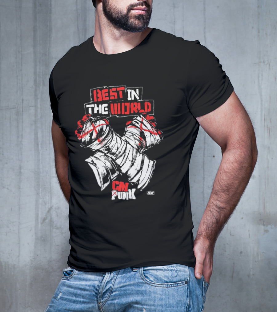 Best In The World CM Punk AEW Arms T-Shirt