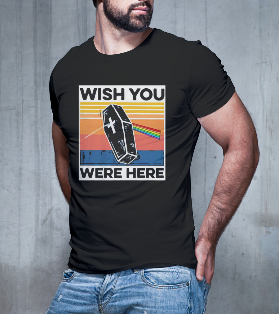 Coffin Wish You Were Here Vintage Rainbow Prism T-Shirt