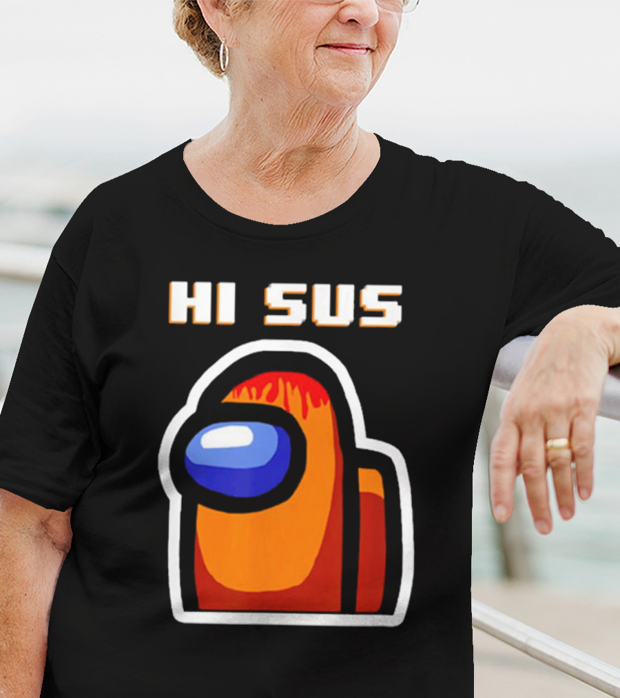 Hi Sus Impostor Among Us Funny Vintage Game T-Shirt