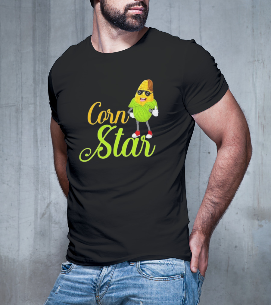 Corn Star Barnyard Harvest Rancher Farming Barn Cattle T-Shirt