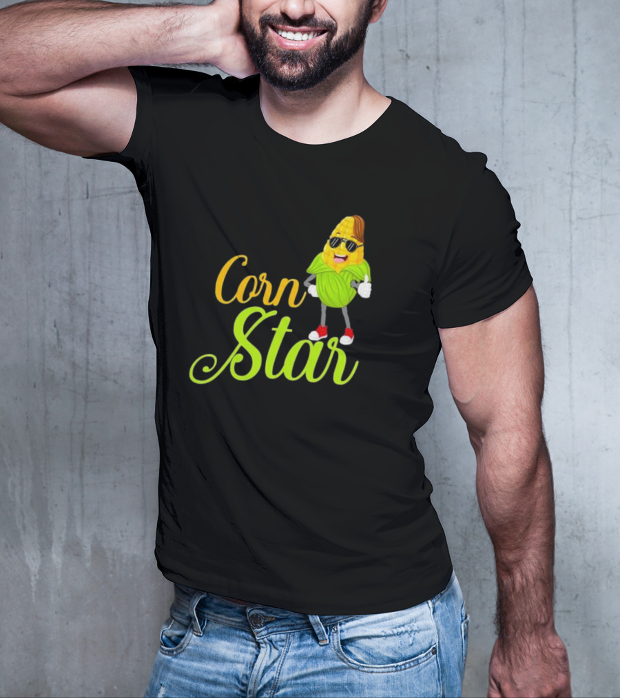 Corn Star Barnyard Harvest Rancher Farming Barn Cattle T-Shirt