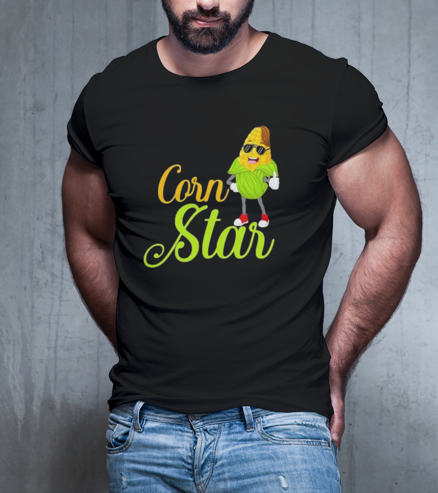 Corn Star Barnyard Harvest Rancher Farming Barn Cattle T-Shirt