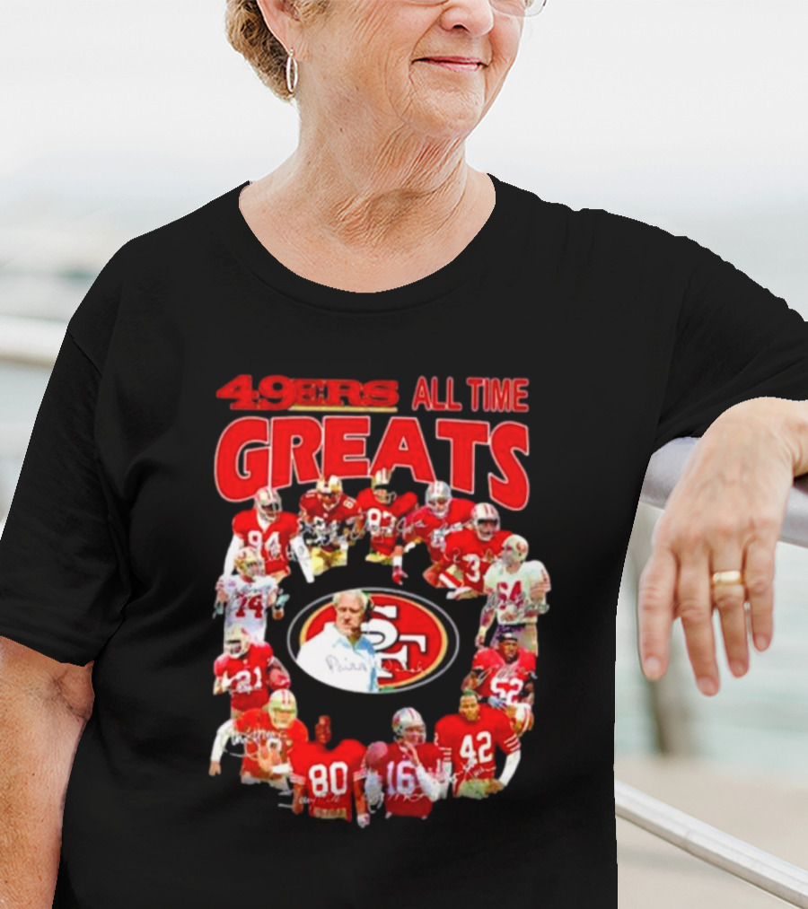 49ers All Time Greats Signatures San Francisco Legends T-Shirt